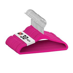 Pink Velvet Hangers 30-Pack