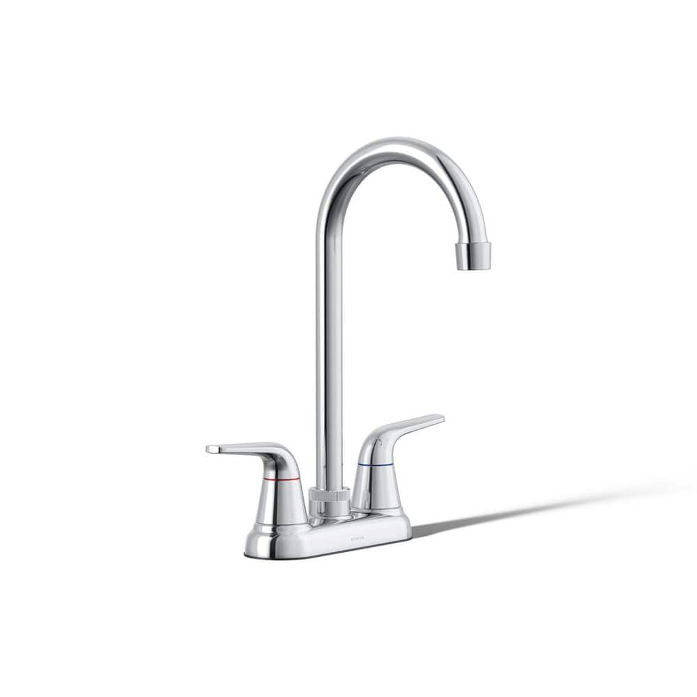 KOHLER Jolt 2-Handle Bar Sink Faucet in Polished Chrome 30617-CP
