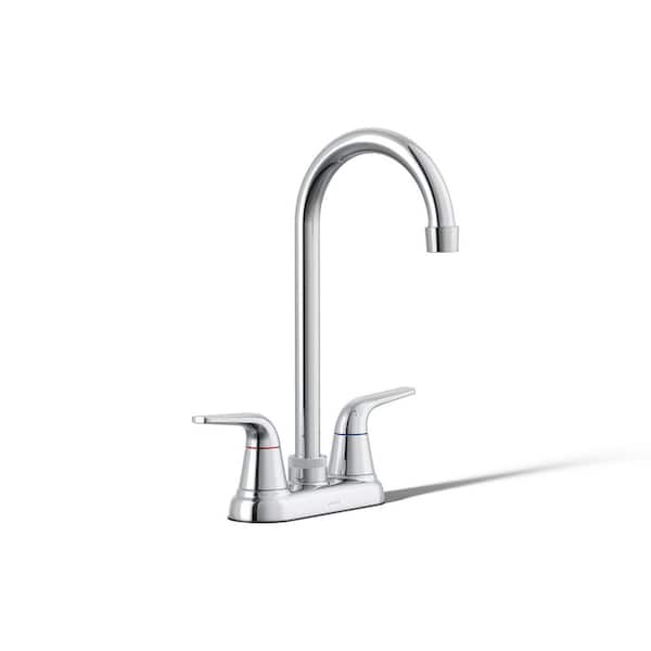 Jolt 2-Handle Bar Sink Faucet in Polished Chrome