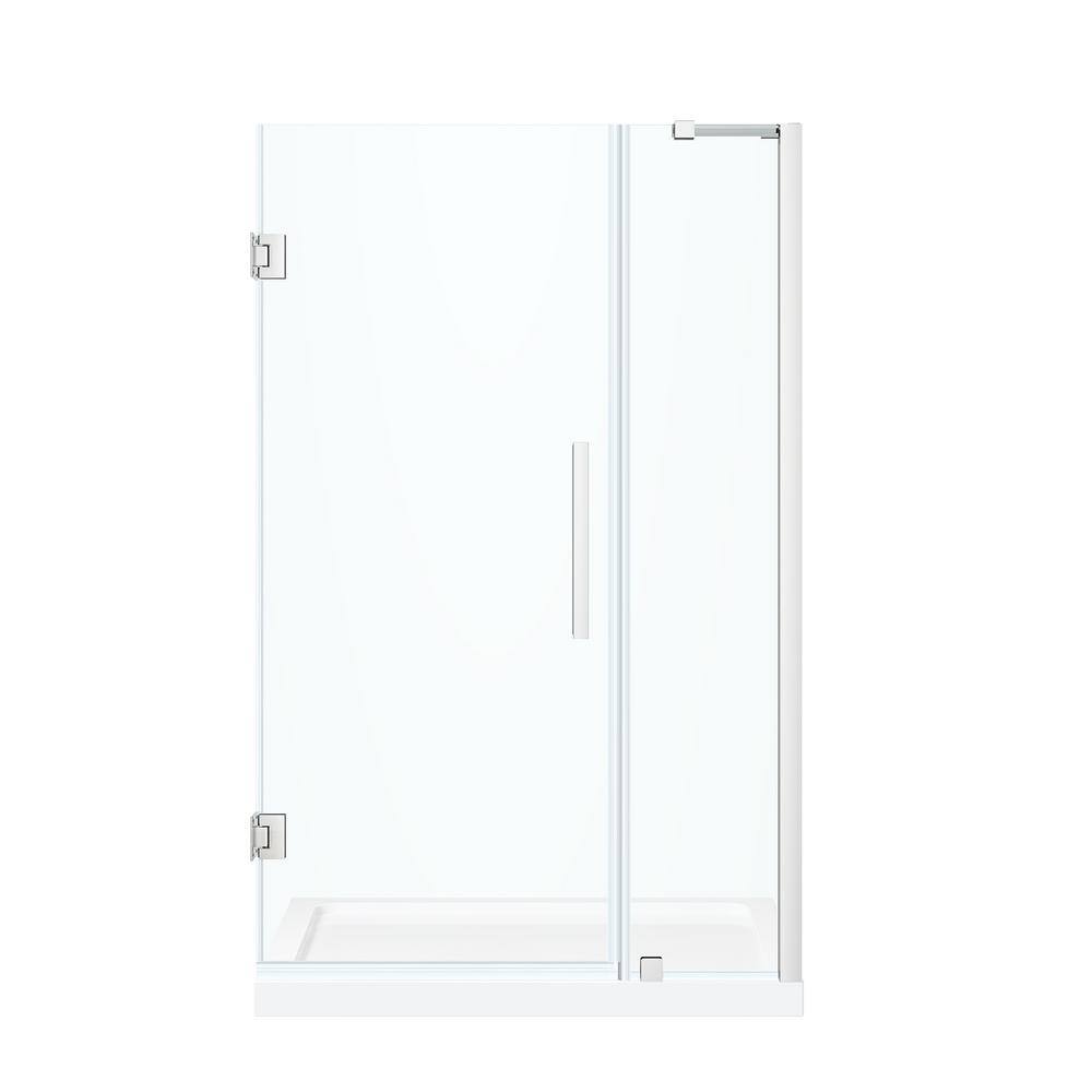 Endless Tampa-Pro 37" W x 72" H Alcove Frameless Shower Kit, Door, Panel, Base