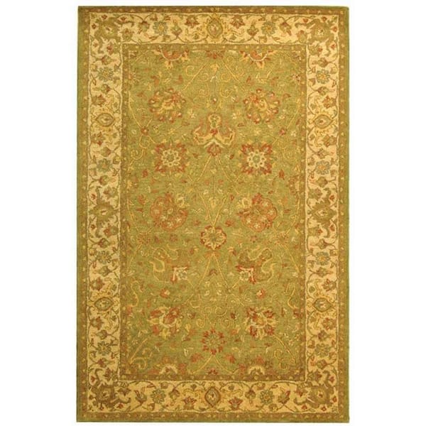 Antiquity Sage 5 ft. x 8 ft. Border Area Rug
