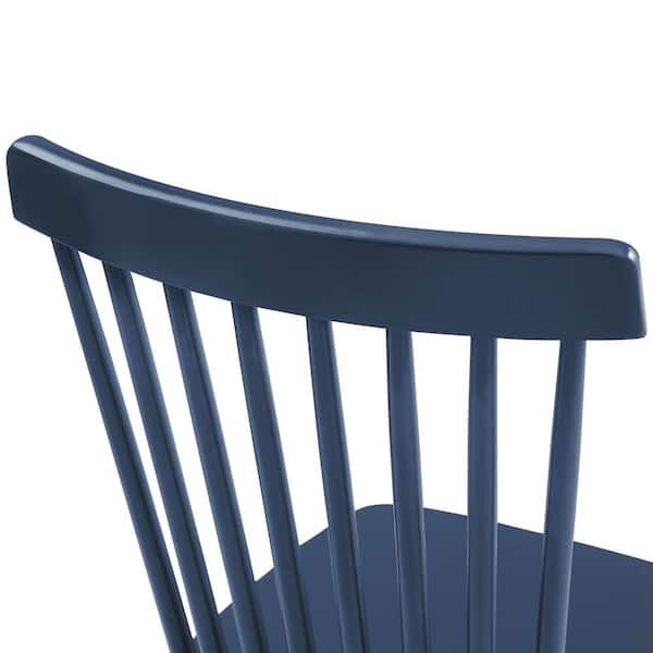 SIIILON University foodie ネイビー Have a question about LUE BONA Windsor Navy Blue Solid Wood