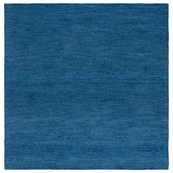 Metro 6 ft. x 6 ft. Navy Gradient Striped Square Area Rug