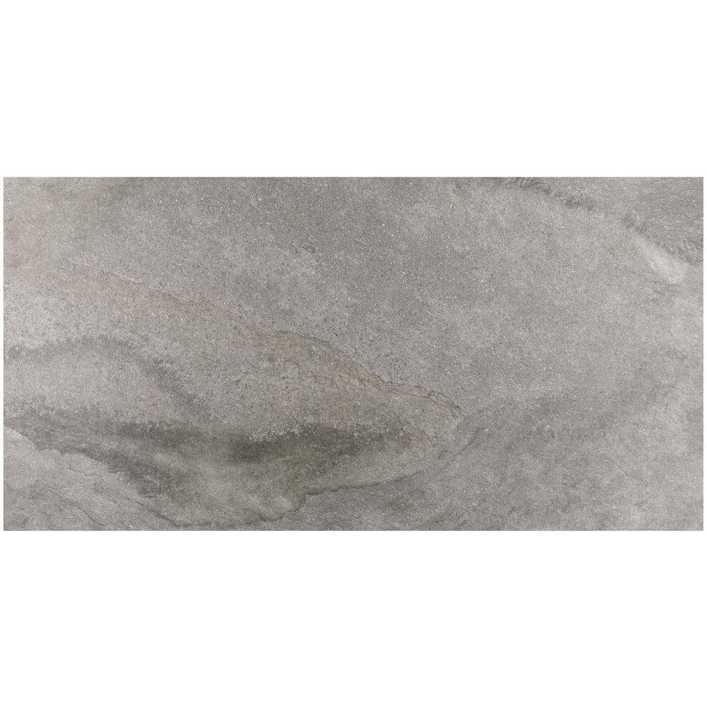 Dominion Large Format Gray Matte Porcelain Floor and Wall Tile