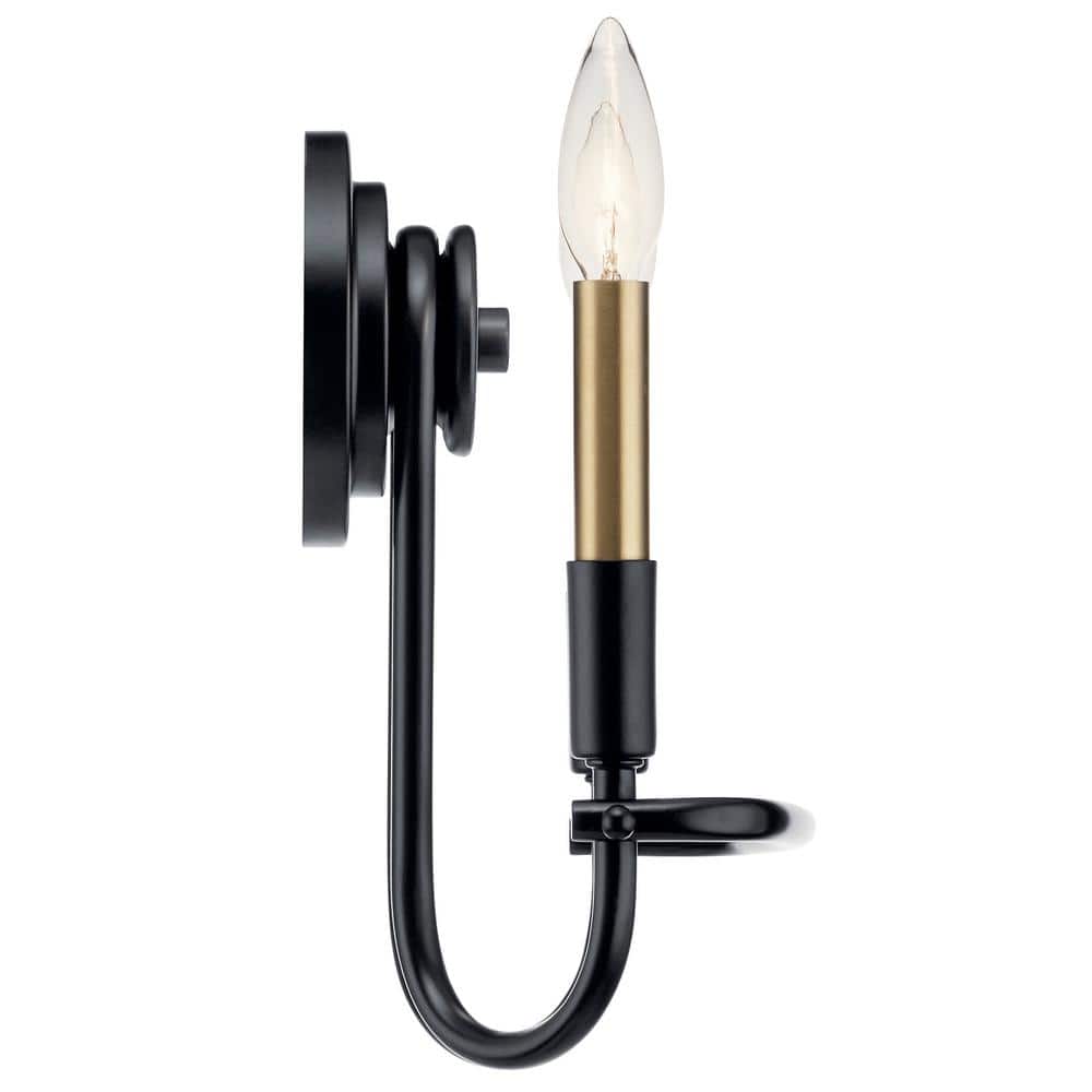 Capitol Hill Black and Bronze 10.75" Modern Wall Sconce