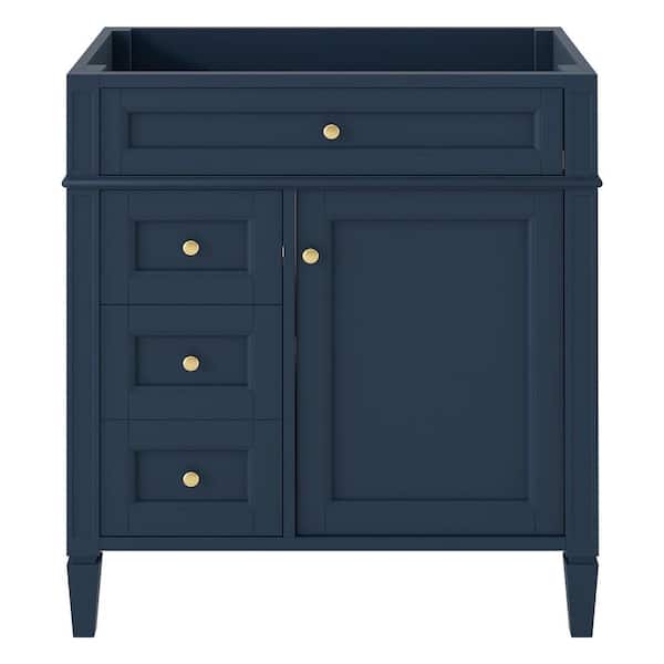 Tenleaf 29.30 in. W x 18.20 in. D x 33.00 in. H Bath Vanity Cabinet without Top in Blue Unassembled