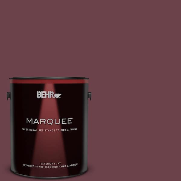 BEHR MARQUEE 1 gal. #110D-7 Vin Rouge Flat Exterior Paint & Primer