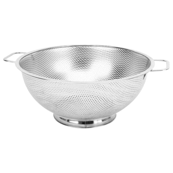 5 qt. Stainless Steel Colander Strainer with Handle for Kitchen Fruits Vegetables Cooking Food, Silver