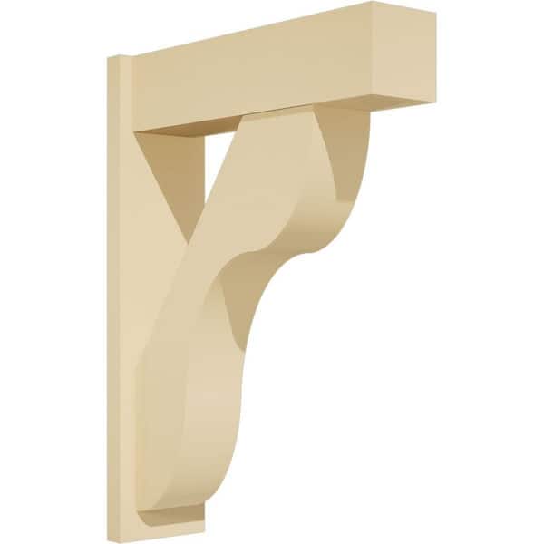 Ekena Millwork Carmel 7 in. W x 32 in. H x 24 in. D Signature Urethane Polyurethane Outlooker with Block Ends