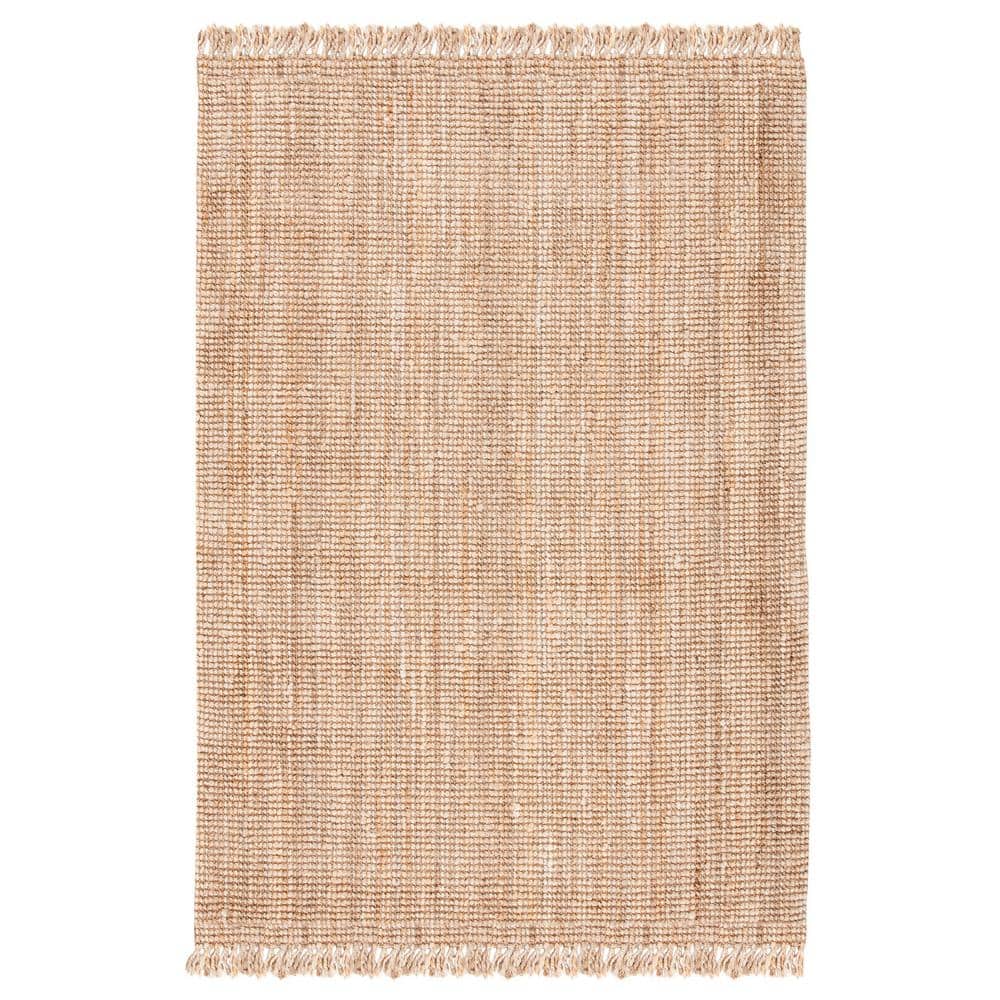 Natural Fiber Beige Doormat 2 ft. x 4 ft. Woven Frayed Area Rug