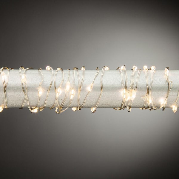 60-Light Outdoor Battery Operated LED Warm White Micro Light String