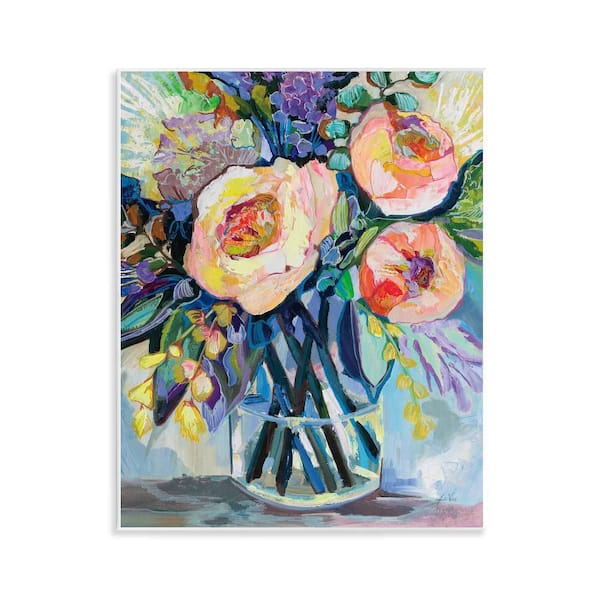 Enraptured Blossoms Bouquet by Jeanette Vertentes 1 Piece Unframed Nature Graphic Art Print 14 in. x 11 in.