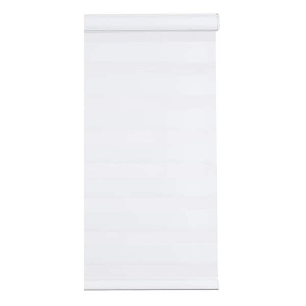 2 in. White Cordless Zebra Blinds, 71 in. x 72 in. Free-Stop Roller Windows Shades, Dual Layer Light Control