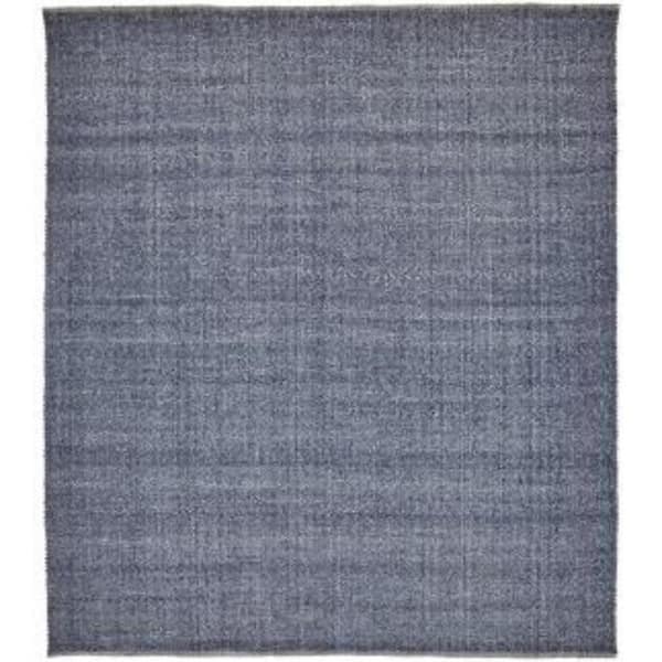 HomeRoots 10 x 14 Blue Solid Color Area Rug