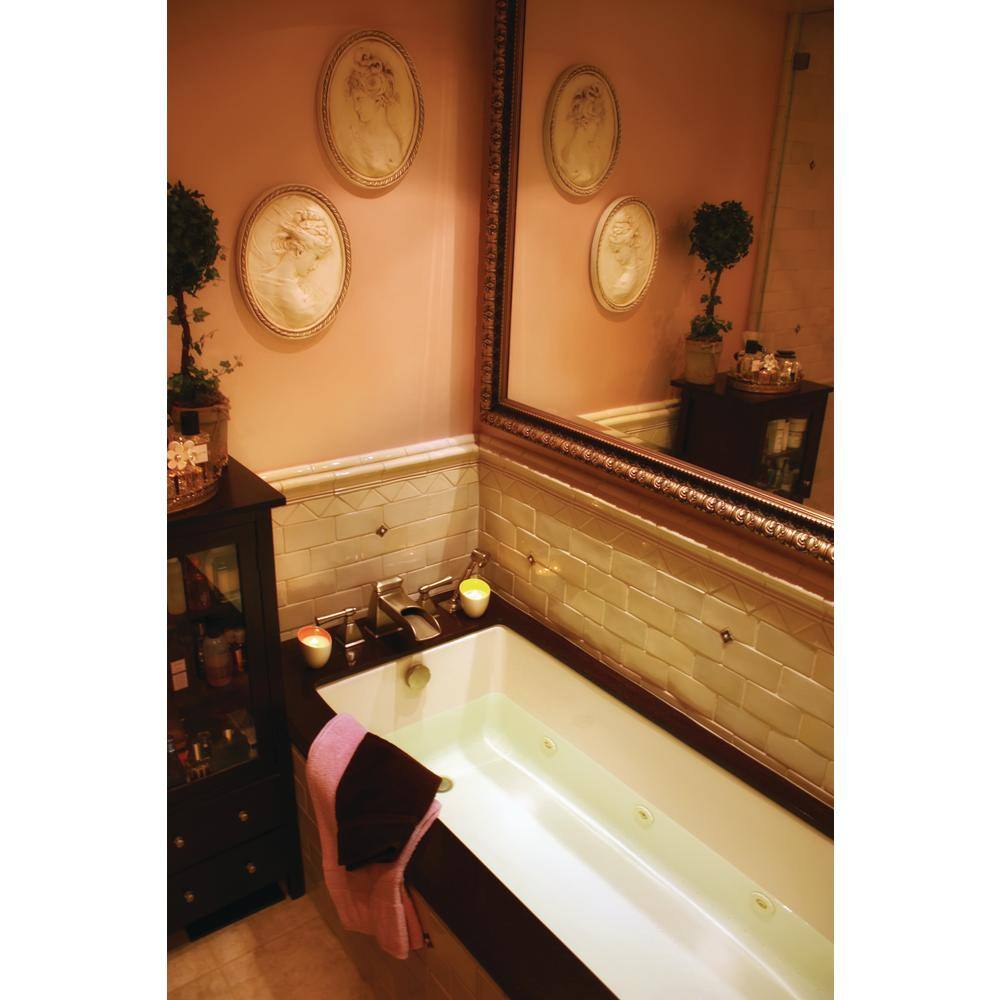 Lacey 66'' x 36'' White Acrylic Drop-In Soaking Bathtub