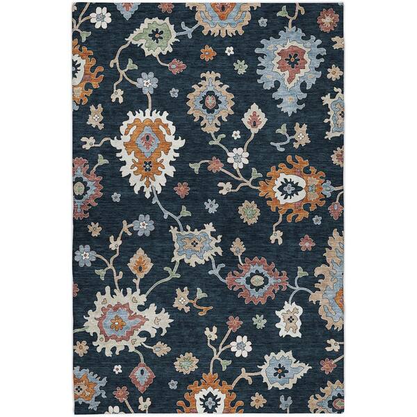 Dream Shag Premium Machine Washable Abstract ADS753 Black 5 ft. x 7 ft. 6 in. Area Rug