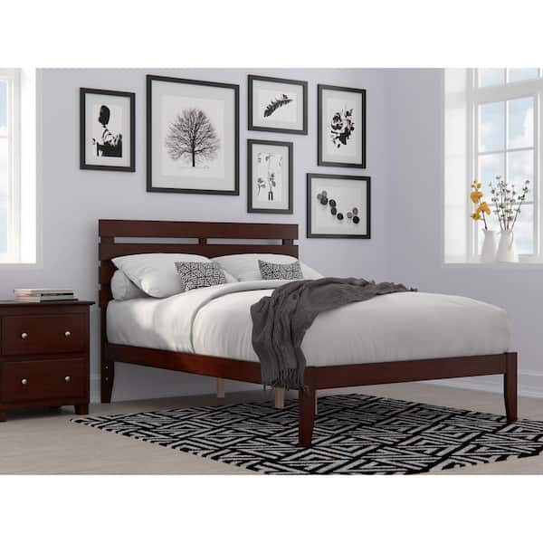AFI Oxford Full Bed with USB Turbo Charger in Walnut