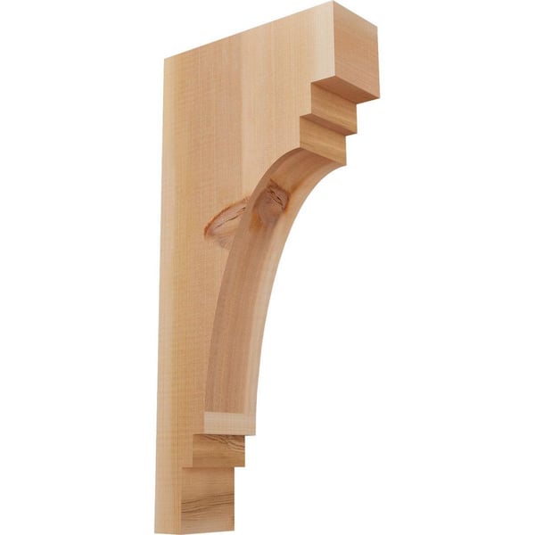 Ekena Millwork 3-1/2 in. x 10 in. x 22 in. Western Red Cedar Pescadero Smooth Corbel