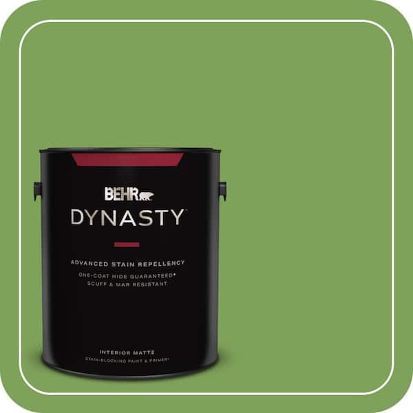 BEHR DYNASTY 1 gal. #P380-6 Springview Green Matte Interior Stain-Blocking Paint & Primer