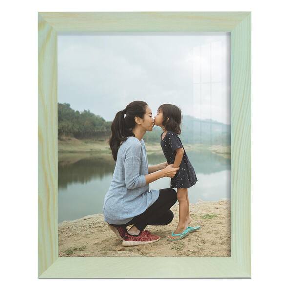 Wexford Home 8 in. x 10 in. Seafoam Green Wood Grain Picture Frame