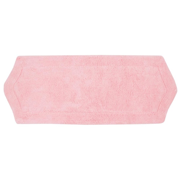Waterford Collection 100% Cotton Tufted Non-Slip Bath Rug, 22 in. x60 in. Runner, Pink