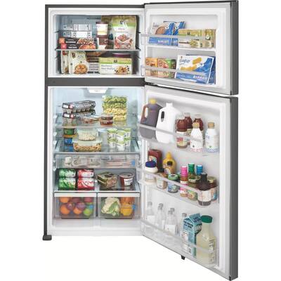 20.0 cu. ft. Top Freezer Refrigerator in Smudge-Proof Black Stainless Steel