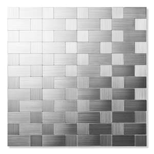 Mosaic Square Rectangle 12 in. x 12 in. Metal Peel and Stick Tile (5 sq. ft./5-Sheets)