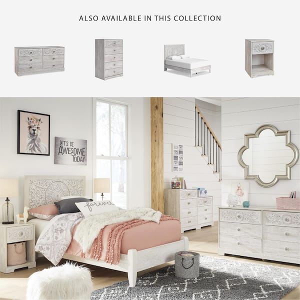 Signature DESIGN BY ASHLEY Paxberry White 1 Drawer Nightstand