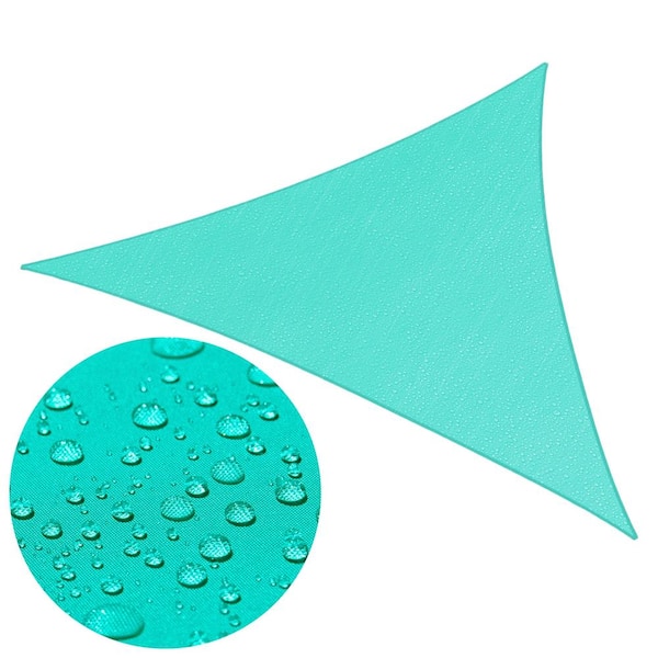 Waterproof 12 ft. x 12 ft. x 12 ft. Triangle Shade Sail - Turquoise