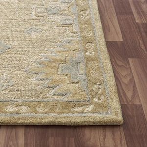 Diana Beige/Blue 7 ft. 7 in. x 9 ft. 9 in. LR82443 Medallion Indoor Area Rug