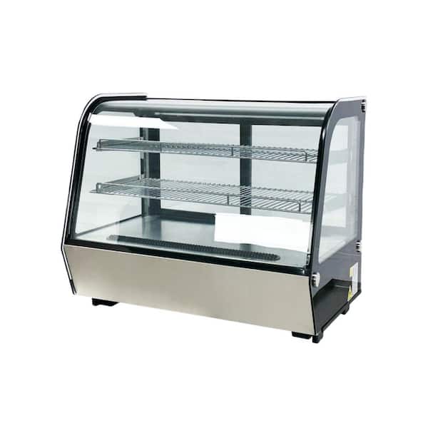 Cooler Depot 35 in. W 5.7cu. ft. Commercial Countertop Refrigerator Display Case in Stainless