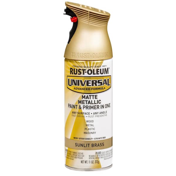 Rust-Oleum 7274830-3PK Stops Rust Metallic Spray Paint, 11 oz, Antique  Brass, 3 Pack