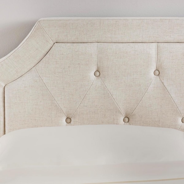 StyleWell Vinedale Biscuit Beige Upholstered Full Headboard