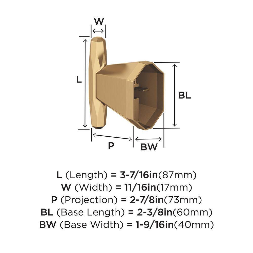 Champagne Bronze Single Prong Wall Mounted Hook