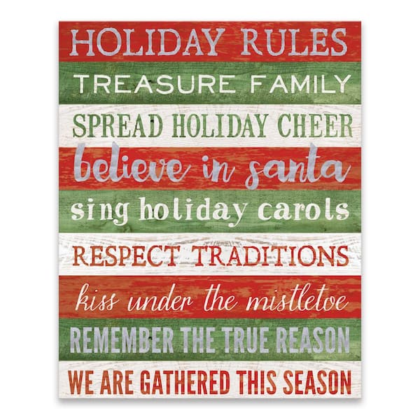Artissimo Designs "Holiday Rules" by Lot26 Studio Printed Canvas Wall Art