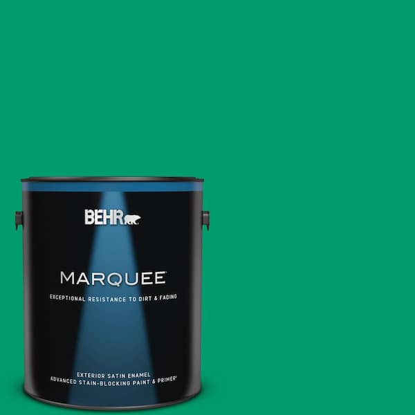 BEHR MARQUEE 1 gal. #S-G-460 Mint Sprig Satin Enamel Exterior Paint & Primer