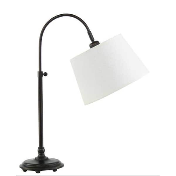 Fangio Lighting 21 in. to 28 in. Adjustable Metal Arch Table Lamp