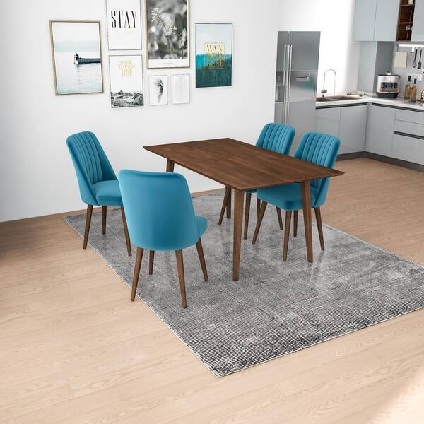 turquoise dining chairs set of 4