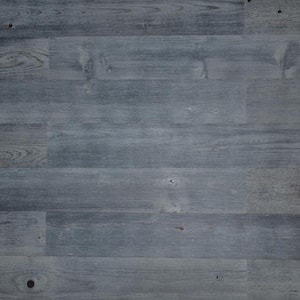 1/8 in. x 4 in. x 12-42 in. Peel and Stick Blue Gray Wooden Decorative Wall Paneling (20 sq. ft./Box)