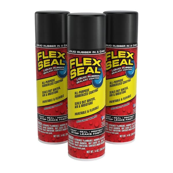 FLEX SEAL FAMILY OF PRODUCTS Flex Seal Black 14 oz. Aerosol Liquid ...