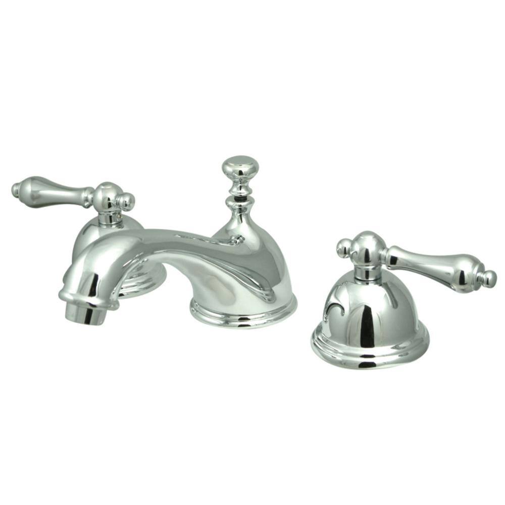 Kingston Brass Restoration 8 in. Widespread 2-Handle Bathroom Faucet in  Chrome HKS3961AL
