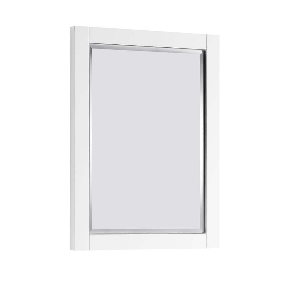 Mason 24" Rectangular Wood Framed Bathroom Vanity Mirror in Blue with Silver and Gold Accents