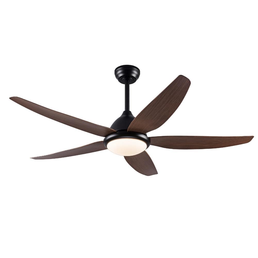 56 in. Indoor/Outdoor LED Black Walnut Downrod Ceiling Fan with Reversible DC Motor and App/Remote Control price history on PriceWatchPro