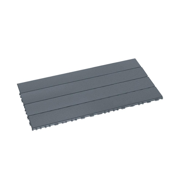Afoxsos 24 in. x 12 in. Polypropylene Material DIY Module Deck Tile in Dark Gray, Quick and Easy to installation (24 per Case)