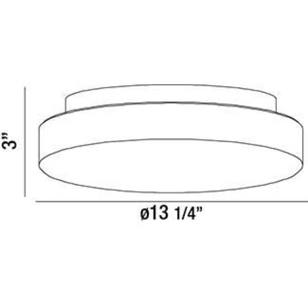 Eurofase Ramata 2-Light Opal White Glass Drum Flush Mount