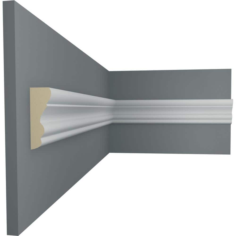 Gray Primed Polyurethane Geometric Panel Moulding Sample