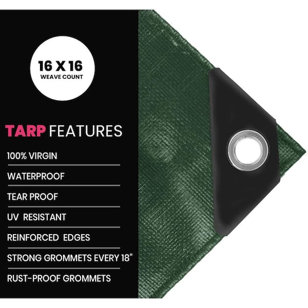 Heavy Duty Green/Blue Tarp - 