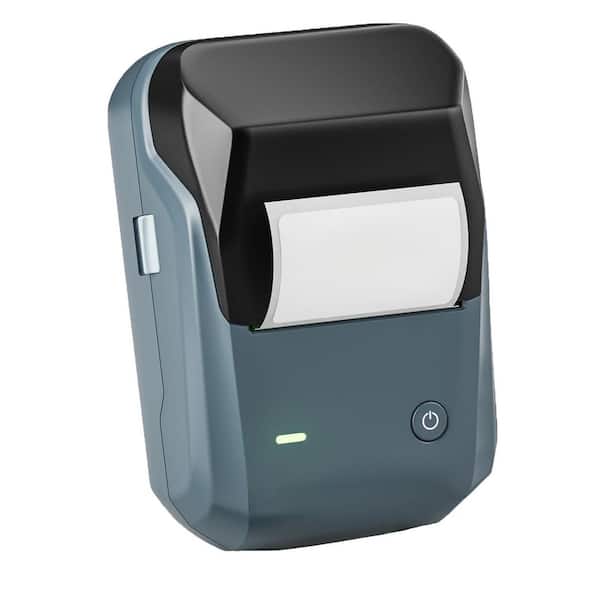 Ahfiwaso 2 in. Portable Thermal Label Printer Bluetooth Direct Printing Easy App Templates Blue for Office Home School