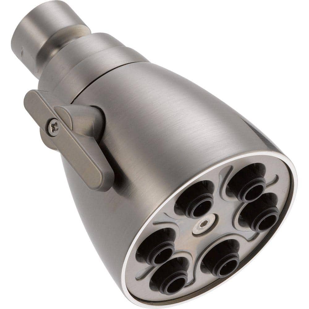 52667 Delta 1-Spray Patterns 2.50 GPM 3 in. Wall Mount Fixed Shower Head in ...