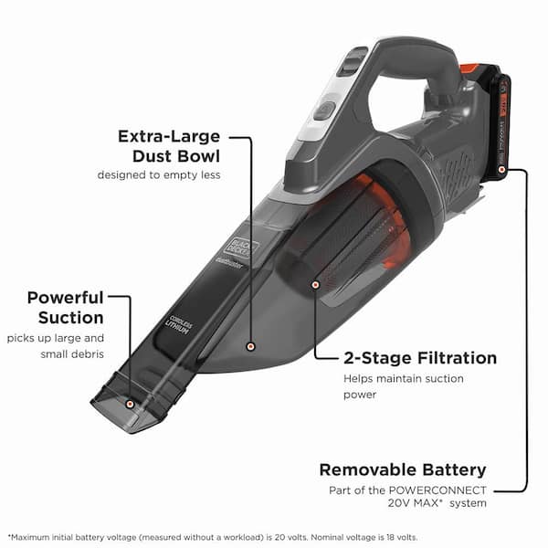dustbuster POWERCONNECT Cordless 20-Volt Max Handheld Vacuum